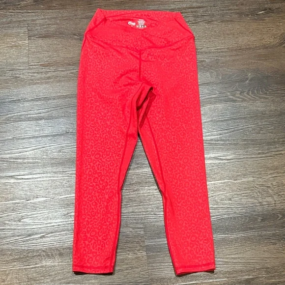 Zyia Red Leapord Scrunchy What  light n tight hi-Rise size 12 - Picture 7 of 11